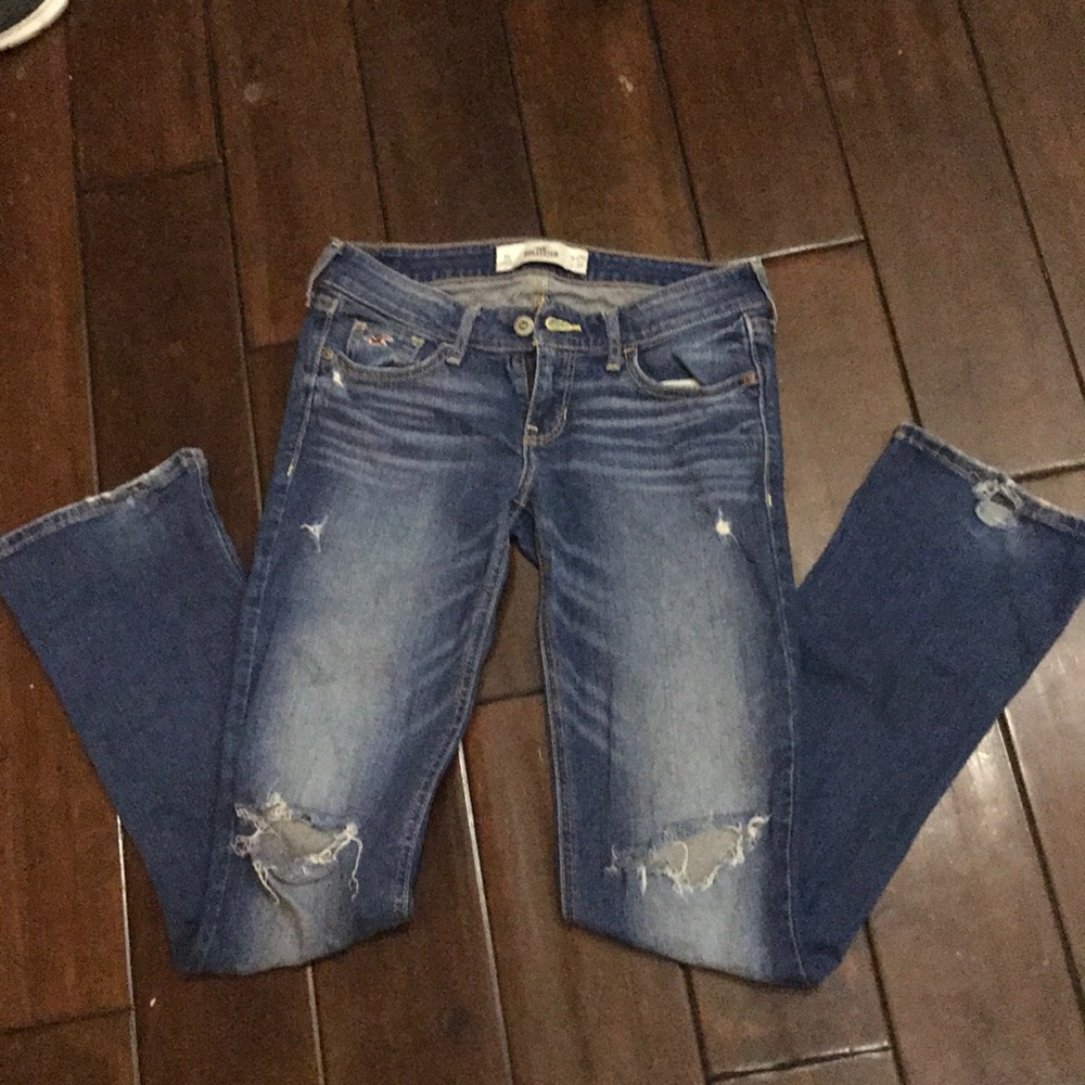 Hollister boot cut jeans, distressed, size 1